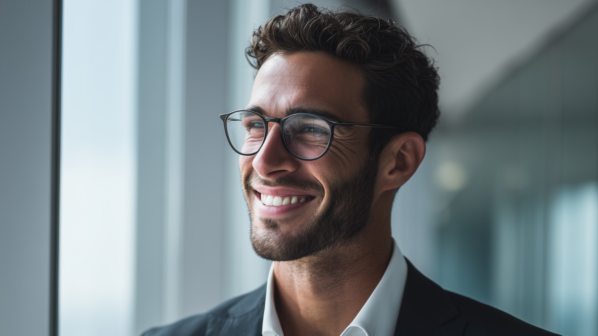 Berater mit Brille im Erstgespräch